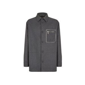 Fendi Gray Cashmere Jackets And Men's Coat